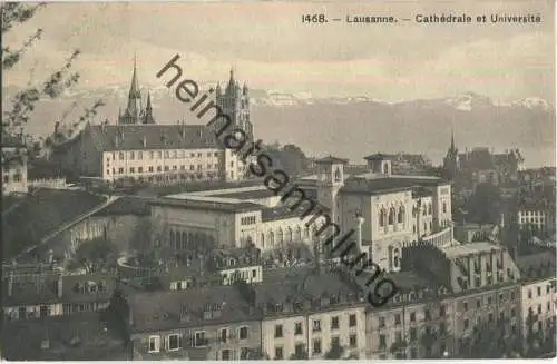Lausanne - Cathedrale et Universite - Verlag Phototypie Co. Neuchatel