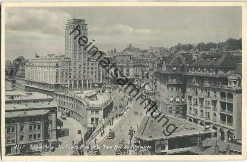 Lausanne - Le grand-Pont et la Tour Bel-Air-Metropole - Edition Jaeger Geneve