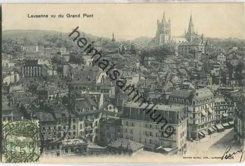 Lausanne vu du Grand Pont - Edition Burgy Lausanne