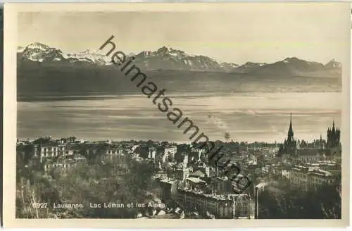 Lausanne - Lac Leman et les Alpes - Foto-Ansichtskarte - Edition Phototypie Co. Lausanne
