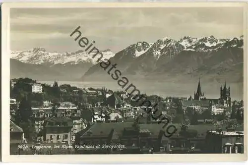 Lausanne les Alpes Vaudoises et Savoyardes - Foto-Ansichtskarte - Editon O. Sartori Geneve