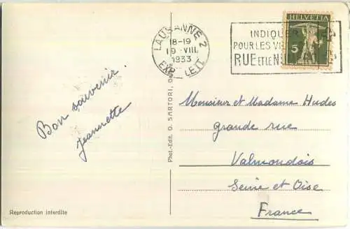 Lausanne les Alpes Vaudoises et Savoyardes - Foto-Ansichtskarte - Editon O. Sartori Geneve