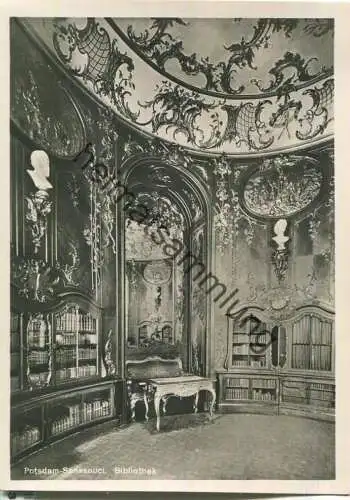 Potsdam - Sanssouci - Bibliothek - Foto-Ansichtskarte -  Verlag Robert Hügel Berlin