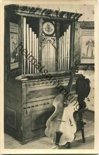 Markneukirchen - Alte Hausorgel mit Gambe - Gewerbemuseum - Verlag E. Schneider Adorf