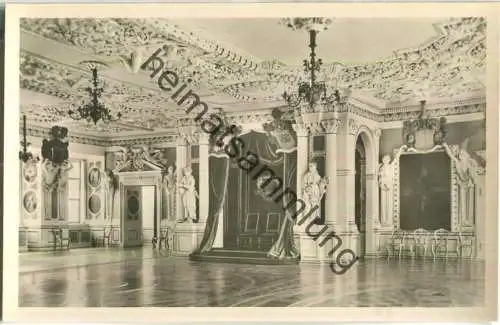 Gotha - Schlossmuseum Thronsaal - Foto-Ansichtskarte - VEB Volkskunstverlag Reichenbach 50er Jahre