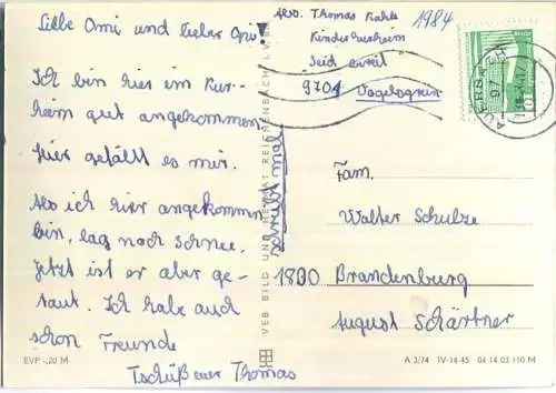 Vogelsgrün - VEB Bild und Heimat Reichenbach