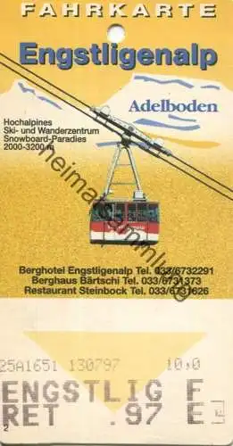 Schweiz - Engstligenalp - Fahrkarte 1997
