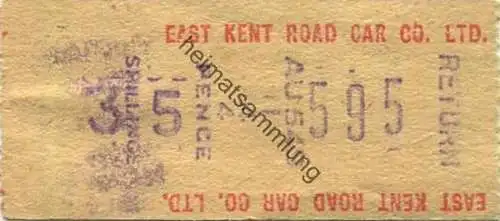 Grossbritannien - East Kent Road Car Co. LTD. - Bus-Ticket - Fahrschein