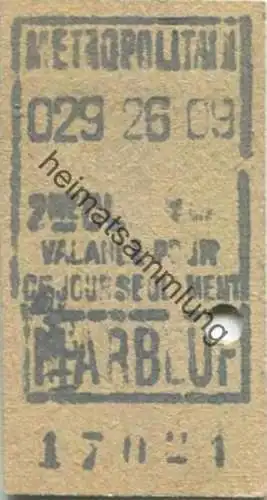 Frankreich - Metropolitain Marbeuf - 2me Cle - Billet Fahrkarte