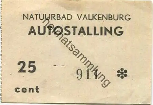 Niederlande - Natuurbad Valkenburg - Autostalling - Parkgebühr