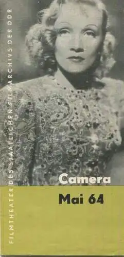 Deutschland - Camera - Filmtheater des staatlichen Filmarchivs der DDR - Programm für Mai 1964 - 16 Seiten mit 5 Abbildu