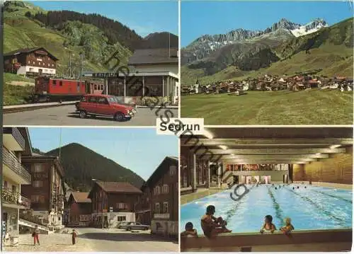 Sedrun - Bahnhof - Dorf - Hallenbad - Verlag Geiger Flims