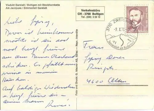 Viadukt Garstatt - Boltigen - Simmenfall - Verlag G. Maurer Spiez