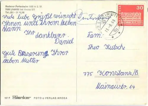 Litzirüti - Badener Ferienheim - Verlag Benker Arosa