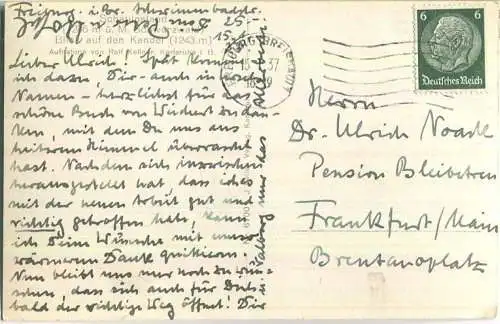 Schauinsland - Blick auf den Kandel - Foto-Ansichtskarte - Verlag J. Keller Karlsruhe