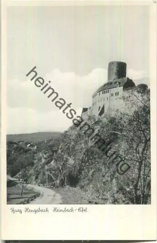 Burg Hengebach - Heimbach - Foto-Ansichtskarte  - Platows Kunstverlag Düsseldorf