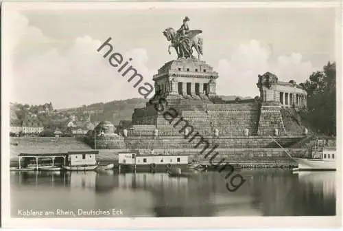 Koblenz am Rhein - Deutsches Eck - Foto-Ansichtskarte - Verlag Albert Nonn Koblenz