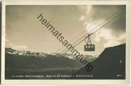 Nordkettenbahn - Seilschwebebahn - Foto-Ansichtskarte - Verlag Chizzali Innsbruck