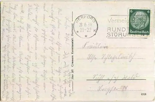 Herford - Wittekind-Denkmal - Cramers Kunstanstalt Dortmund
