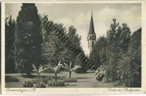 Emmendingen - Partie im Stadtgarten - Verlag Oskar Blenkner Emmendingen