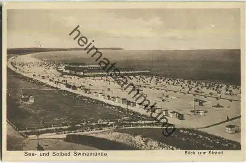 Swinemünde - Blick zum Strand - Verlag Julius Simonsen Oldenburg