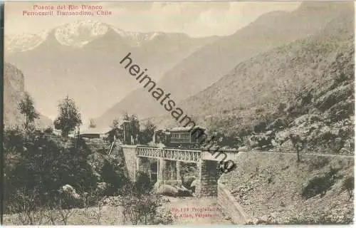 Puente del Rio Blanco - Ferrocarril Transandio - Verlag J. Allan Valparaiso