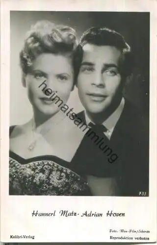 Hannerl Matz - Adrian Hoven - Verlag Kolibri - keine AK-Einteilung