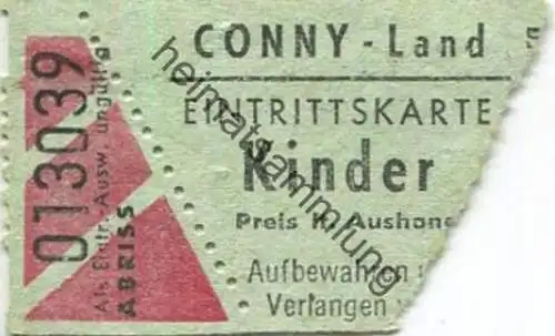 Schweiz - Wäldi-Lipperswil - Conny-Land - Eintrittskarte Kinder
