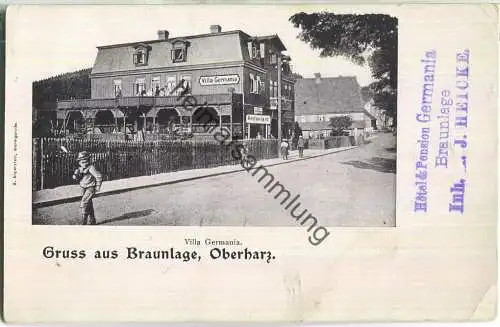 Braunlage - Villa Germania Inh. J. Heicke - Verlag B. Angerstein Wernigerode