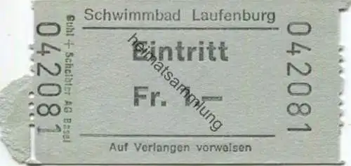 Schweiz - Laufenburg - Schwimmbad - Eintritt