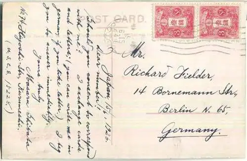 Osaka - The Kashima and the Sumitomt Building - Strassenbahn - Japan ca. 1920