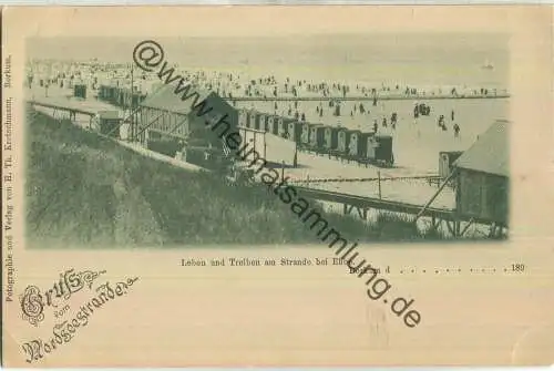 Borkum - Strand - Gruss vom Nordseestrande - Verlag H. Th. Kretschmann Borkum