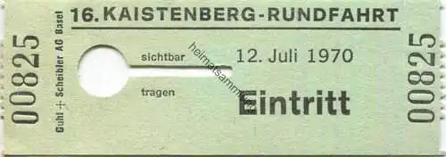Schweiz - Kaisten - 16. Kaistenberg-Rundfahrt - Eintrittskarte 1970