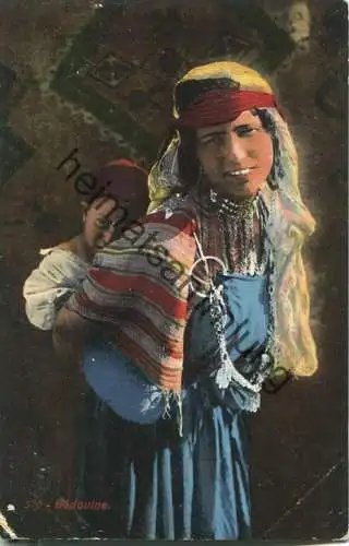 Türkisch-orientalische Typen - Beduinen-Frau - Verlag Lehnert & Landrock - Feldpost Mil. Miss. Konstantinopel