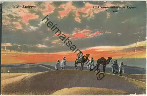 Türkisch-orientalische Typen - Ein Samum - Verlag Lehnert & Landrock - Feldpost Mil. Miss. Konstantinopel