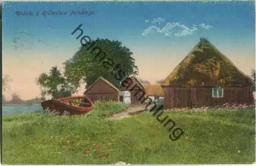 Widoki z Krolestwa Polskiego - Feldpost Kgl. Pr. Eisenbahn-Betriebs-Kompagnie - Zensur Königsberg