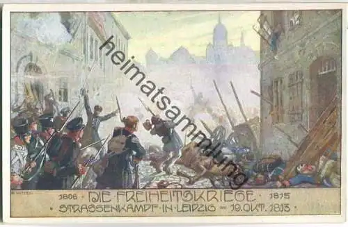 Ostmark - Bund deutscher Österreicher - Die Freiheitskriege - E. Kutzer - Strassenkampf in Leipzig