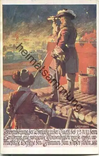 Piusverein Wien - Inbrandsetzung der Vorstädte - signiert R. Assmann