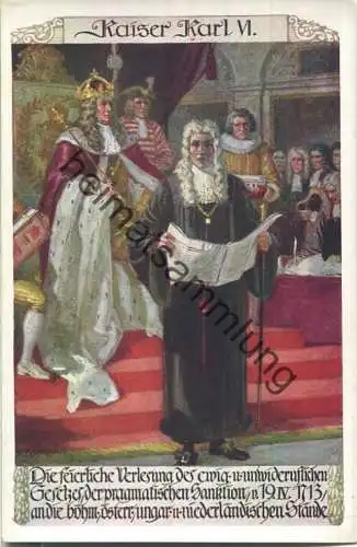 Piusverein Wien - Kaiser Karl VI - signiert R. Assmann