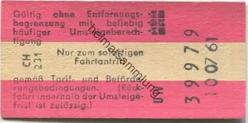 Deutschland - Hamburg - HHA - Hamburger Hochbahn AG - Gültig ohne Entfernungsbegrenzung mit beliebig häufiger Umsteigebe