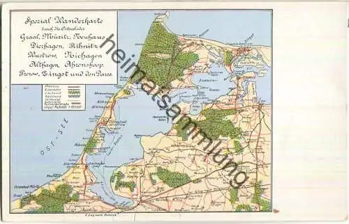 Spezial-Wanderkarte - Graal-Müritz - Neuhaus - Dierhagen - Ribnitz - Verlag Julius Simonsen Oldenburg
