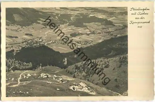 Steinlingalm mit Aschau von der Kampenwand - Foto-Ansichtskarte - Verlag Keetmann-Photo Prien