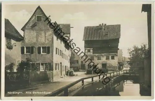 86720 Nördlingen - Alte Gerberhäuser - Foto-Ansichtskarte - Verlag Ludwig Riffelmacher Fürth