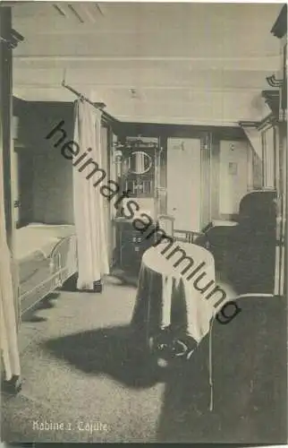 Hamburg-Amerika-Linie - Kabine I. Cajüte - Verlag Gebr. Moehlke Hamburg 