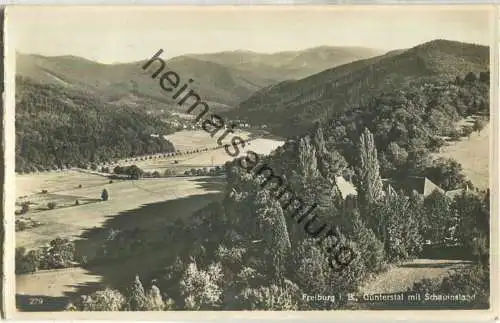 Günterstal mit Schauinsland - Foto-Ansichtskarte - Verlag Emil Hartmann Mannheim