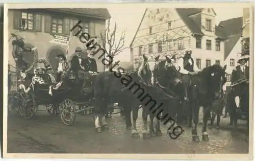 Furtwangen - Fasnacht - Fasnet - Furtwangener Narrengesellschaft Glunggi - Foto-Ansichtskarte ohne Verlagsangabe - 1926