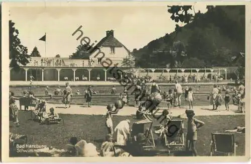 Bad Harzburg - Schwimmbad - Foto-Ansichtskarte - Verlag Herm. Marre Berlin