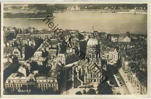 Mainz - Fliegeraufnahme - Foto-Ansichtskarte - Verlag Südwestdeutsche Luftverkehrs AG Frankfurt