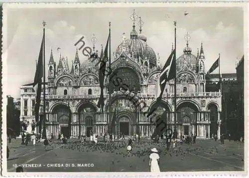 Venezia - Chiesa di S. Marco - Foto-Ansichtskarte 30er Jahre