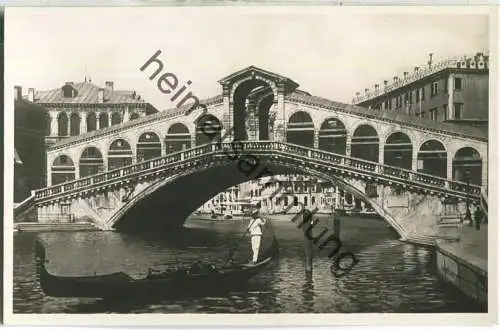 Venezia - Ponte di Rialto - Foto-Ansichtskarte 30er Jahre